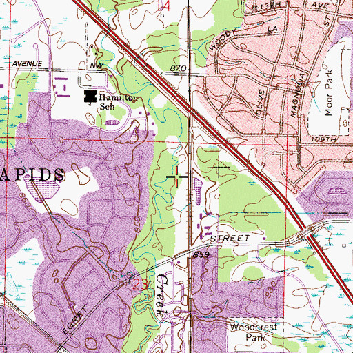 Topographic Map of Erlandson Nature Center, MN