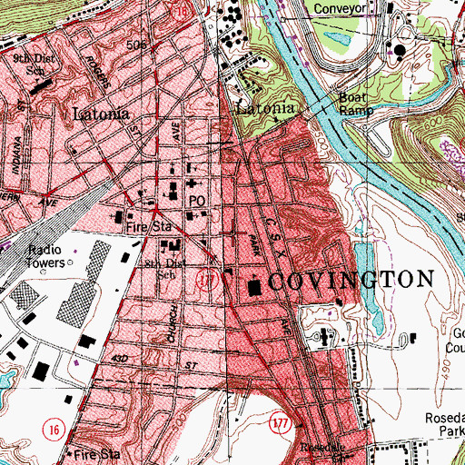 Topographic Map of Saint Mark United Church of Christ, KY
