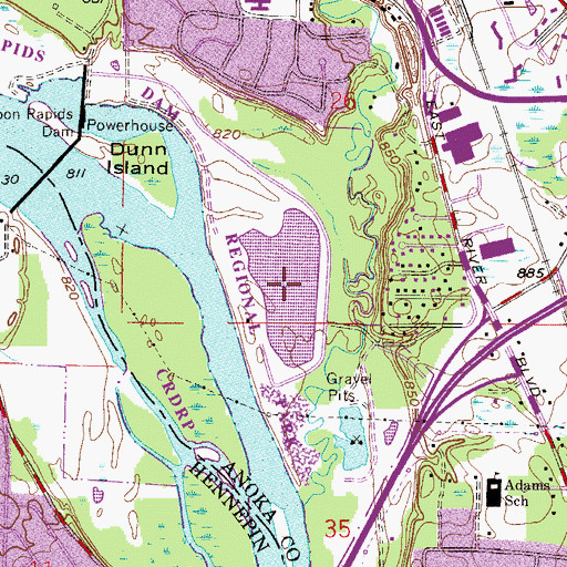Topographic Map of Cenaiko Lake, MN
