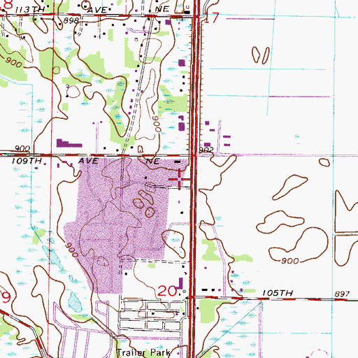 Topographic Map of Suzanne Park, MN