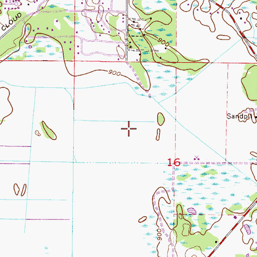 Topographic Map of Three Edges Park, MN