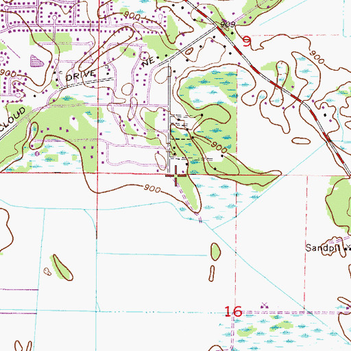 Topographic Map of Palmer Park, MN