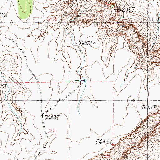 Topographic Map of Panya Tank, AZ