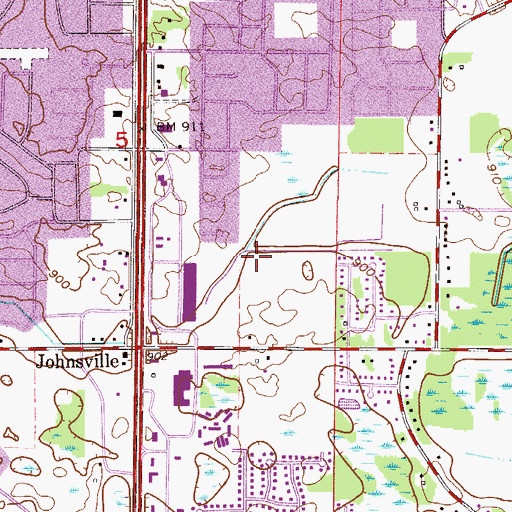 Topographic Map of Broken Oaks Park, MN