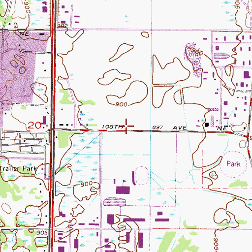 Topographic Map of National Sports Center Park, MN