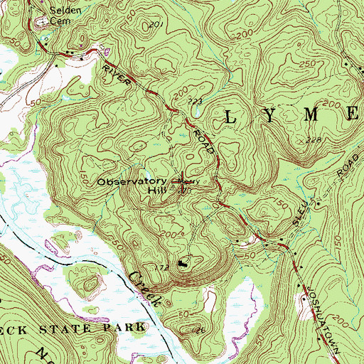 Topographic Map of Observatory Hill, CT