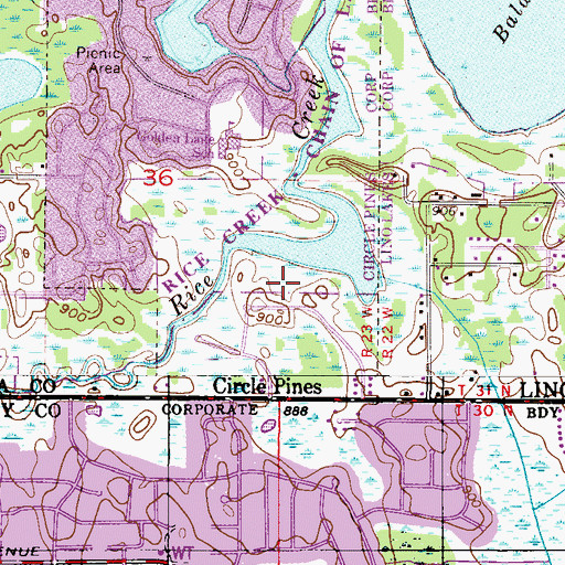 Topographic Map of Indian Hills Park, MN