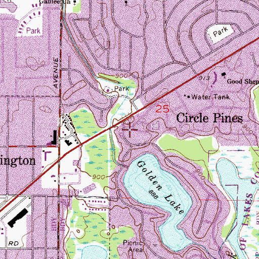 Topographic Map of City Hall Park, MN