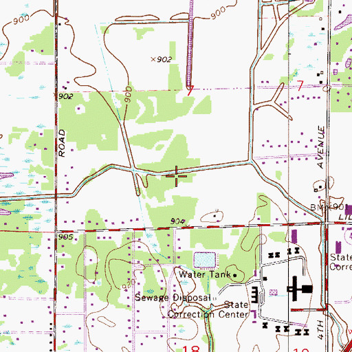 Topographic Map of Anoka County Park, MN