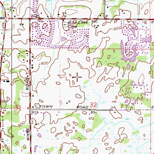 Topographic Map of Grove Park, MN