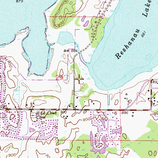 Topographic Map of Country Lakes Park, MN