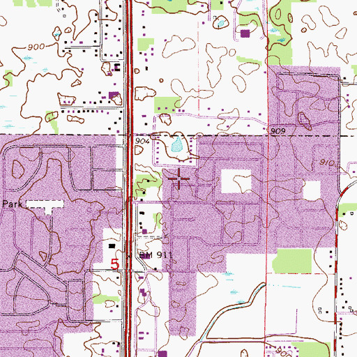 Topographic Map of Carrara East Park, MN
