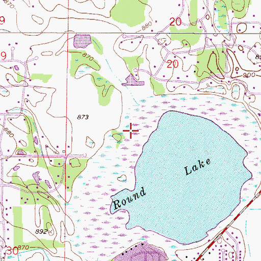 Topographic Map of Kelsey Round Lake Park, MN