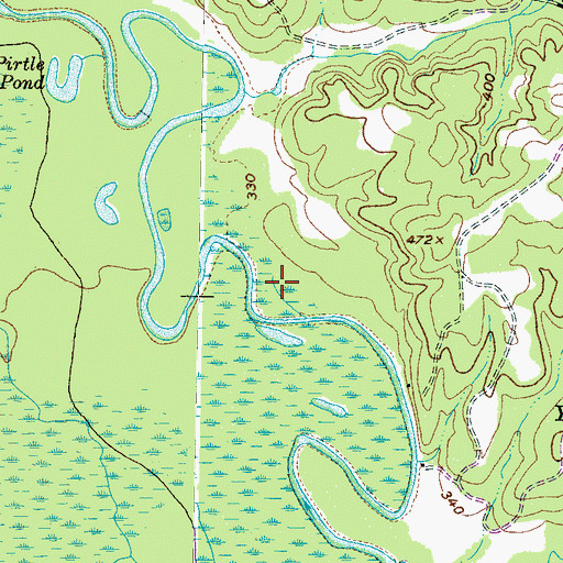 Topographic Map of Beaver Pond, TN