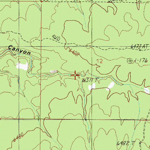 Topographic Map of Water Canyon, AZ
