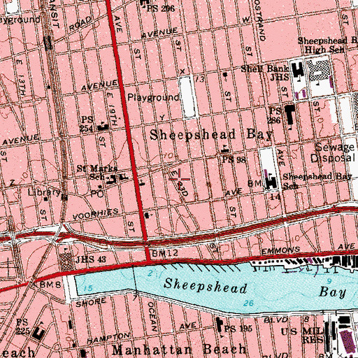 Topographic Map of Emmanuel Episcopal Church, NY