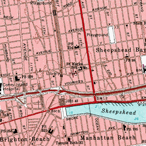 Topographic Map of Bill Brown Square, NY