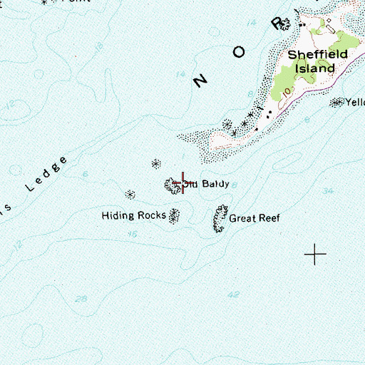 Topographic Map of Old Baldy, CT