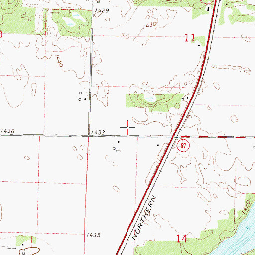 Topographic Map of Bethany Lutheran Church, MN