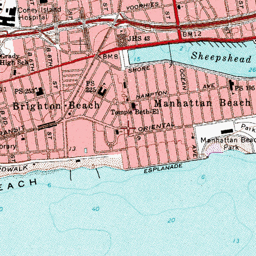 Topographic Map of Gerald H Chambers Square, NY