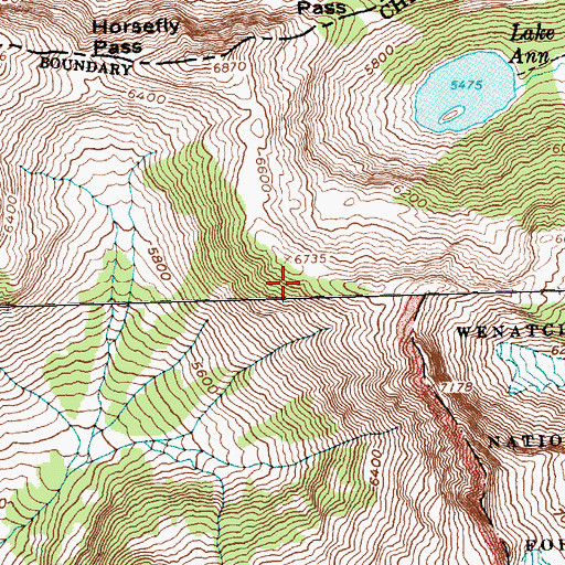 Topographic Map of Maple Pass, WA