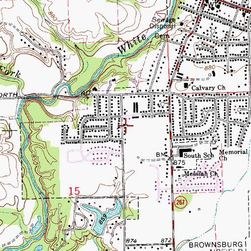 Topographic Map of Apostolic Bible Church, IN