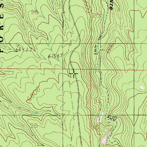 Topographic Map of LeFevre Rest Area, AZ