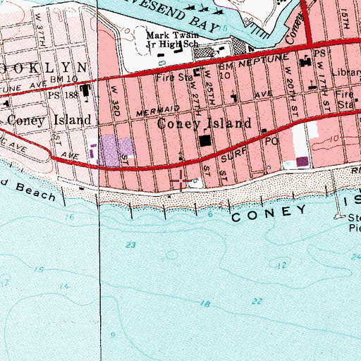 Topographic Map of Brooklyn Hebrew Hospital For The Aged, NY