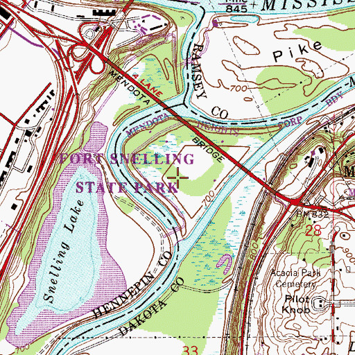 Topographic Map of Pine Island Park, MN