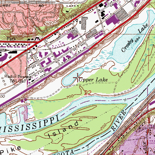 Topographic Map of Crosby Lake Regional Park, MN