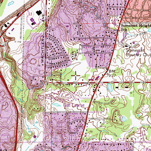 Topographic Map of Wentworth Park, MN