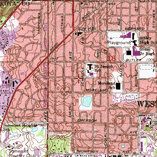 Topographic Map of Orme Park, MN