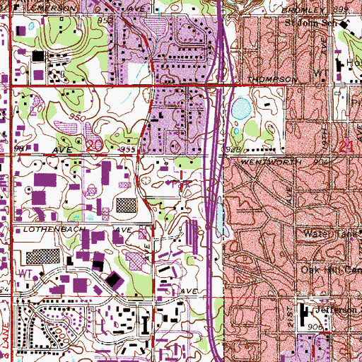 Topographic Map of West Saint Paul Sports Complex, MN