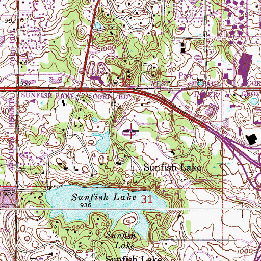 Topographic Map of Harmon Park, MN