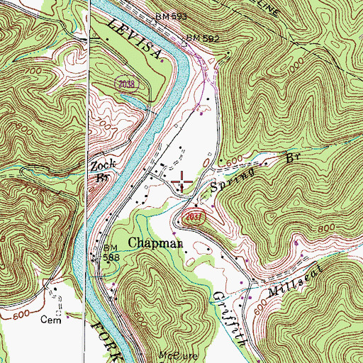 Topographic Map of Gallup-Chapman United Methodist Church, KY