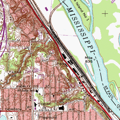 Topographic Map of Summit Park, MN