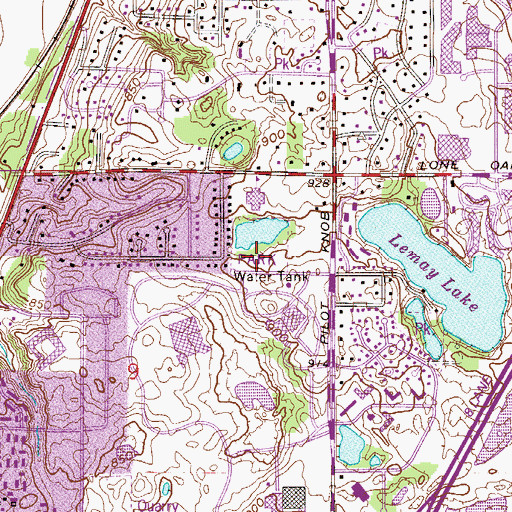 Topographic Map of Pilot Knob Park, MN