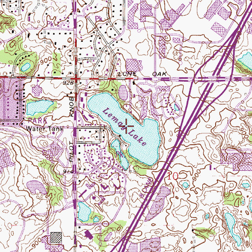 Topographic Map of Lemay Lake, MN