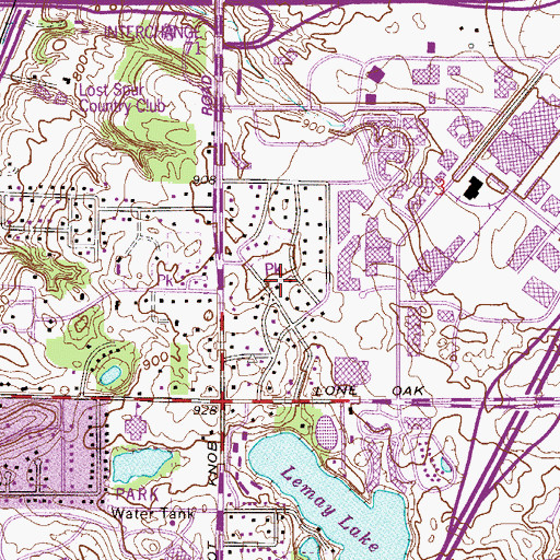 Topographic Map of Highview Park, MN