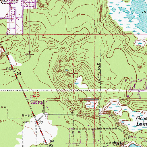 Topographic Map of Florida Hospital Fish Memorial, FL