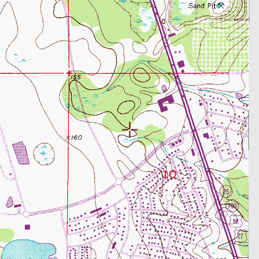 Topographic Map of Florida Hospital Heartland Medical Center, FL