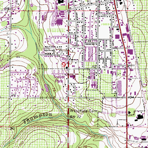 Topographic Map of Florida Hospital Wauchula, FL