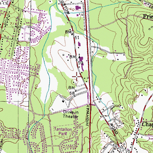 Topographic Map of Fort Washington Hospital, MD
