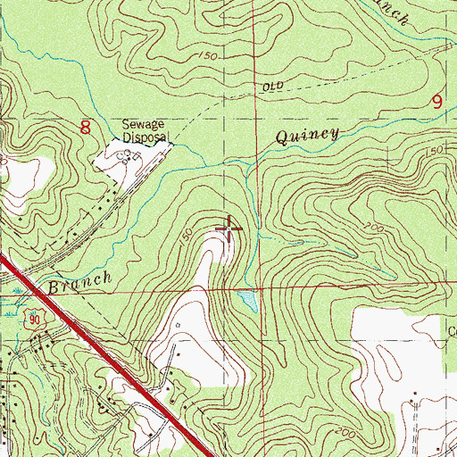Topographic Map of Gadsden Medical Center, FL