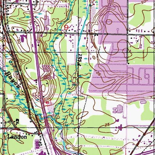 Topographic Map of Garden Park Medical Center, MS