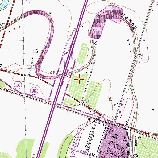 Topographic Map of Gulf Coast Medical Center, TX