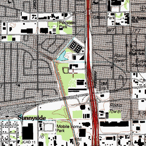 Topographic Map of HealthSouth Rehabilitation Hospital, TX