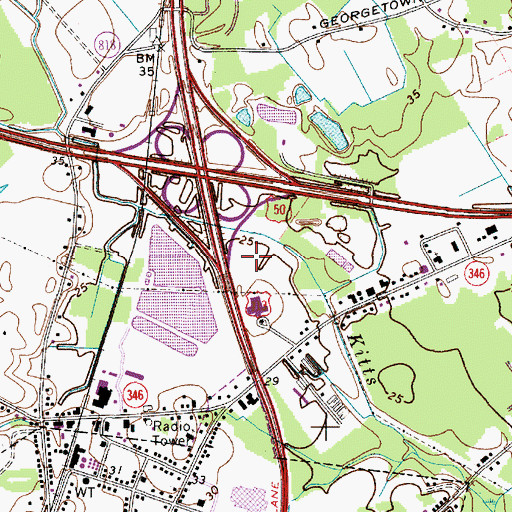 Topographic Map of Atlantic General Hospital, MD