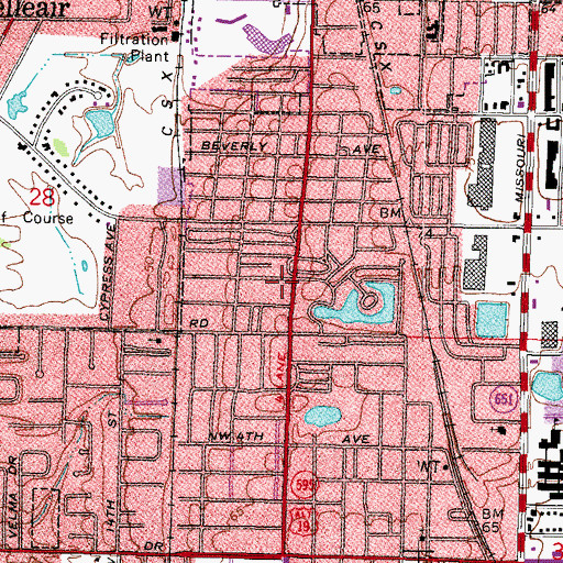 Topographic Map of HealthSouth Rehabilitation Hospital, FL