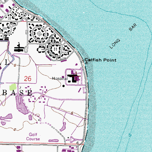 Topographic Map of United States Air Force Hospital, FL
